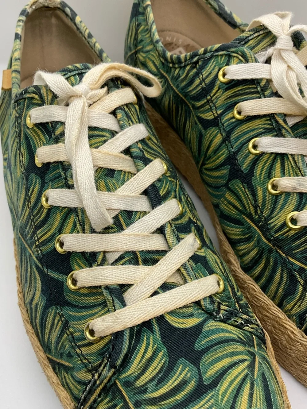 WOMEN'S KEDS X RIFLE PAPER CO TRIPLE KICK PALMS PLATFORM Espadrille SNEAKER 8.5